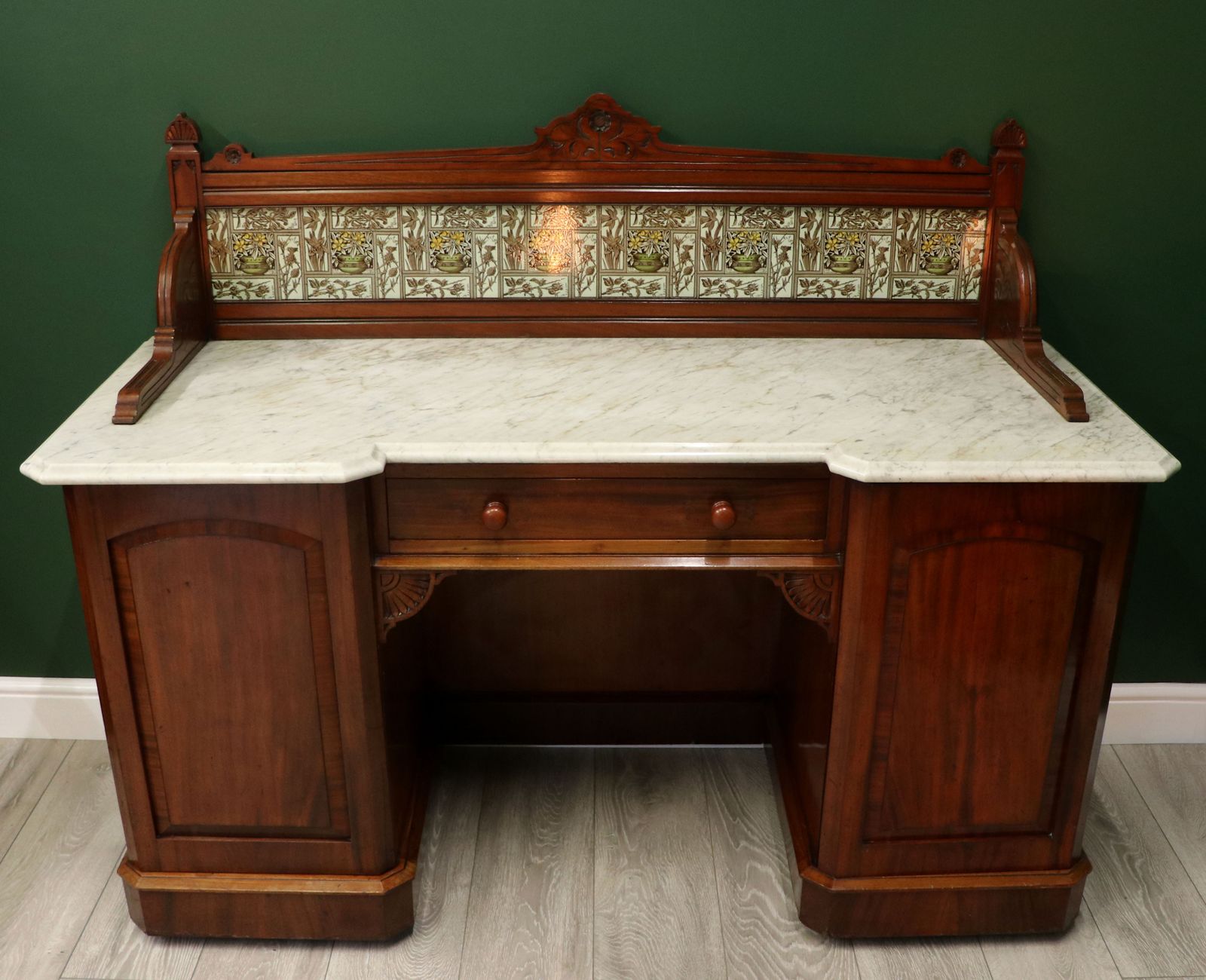 A Victorian Washstand In The Aesthetic Style In Immaculate Original Condition.