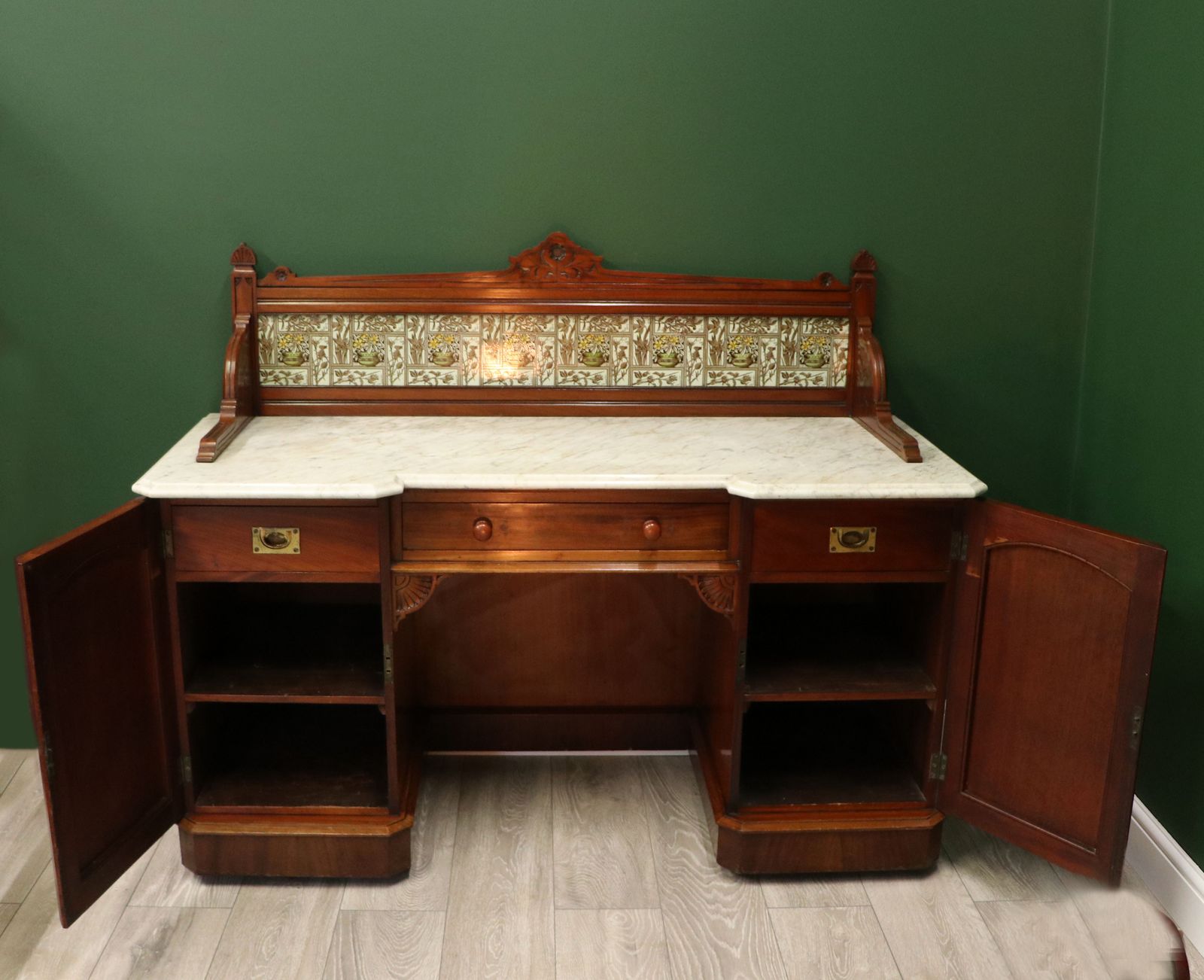 A Victorian Washstand In The Aesthetic Style In Immaculate Original Condition. photo Furniture