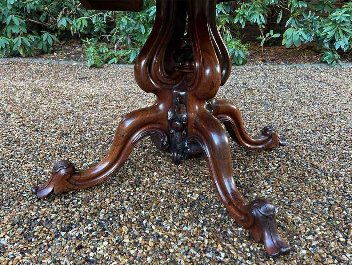 1950.0 William IV Rosewood Tilt Top Oval Serpentine Dining Table photo