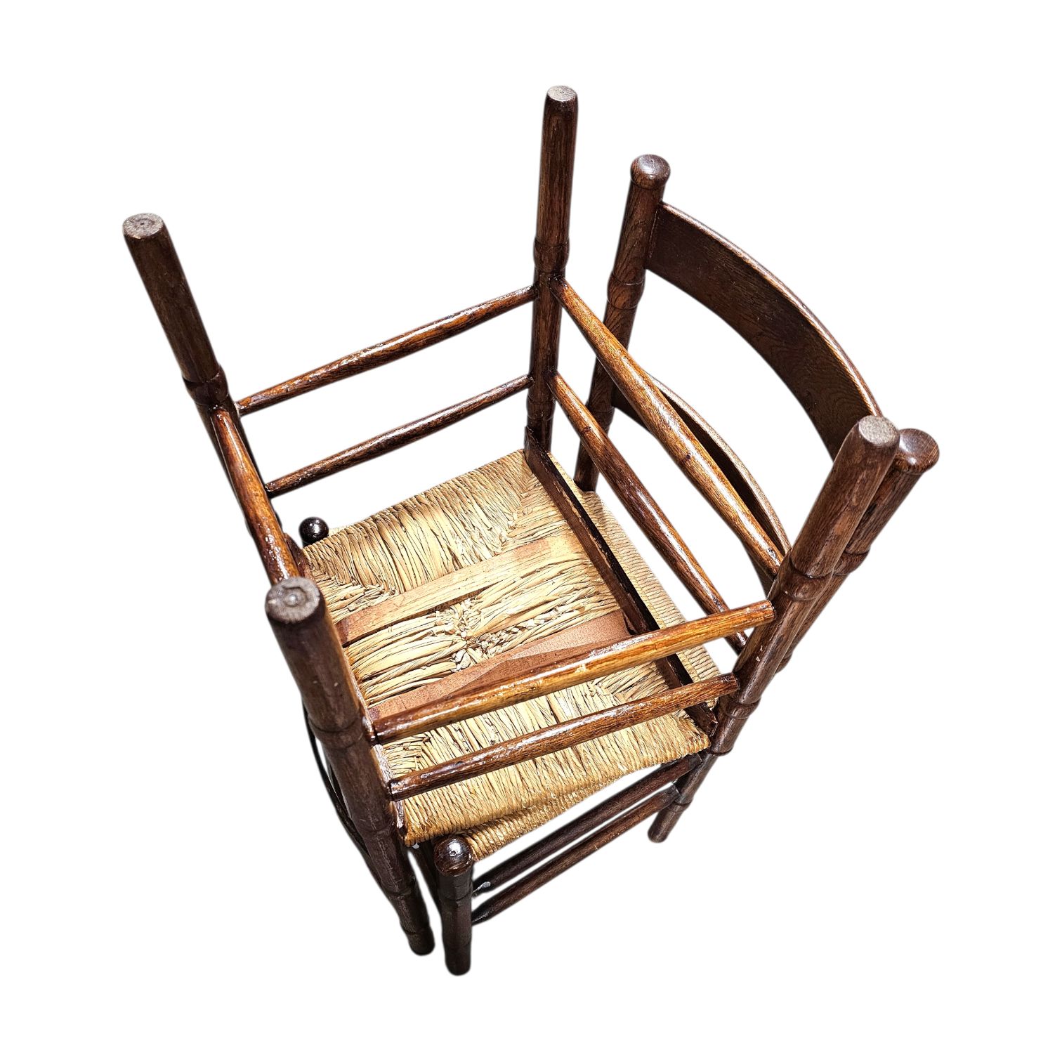 2 X Art Deco Rush Chair / Amsterdamse School / Jac Levee / Mid Century photo vintage