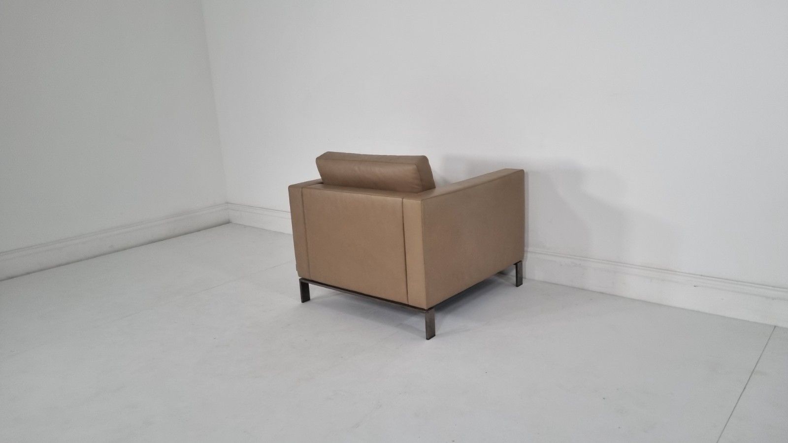 photo vinterior Walter Knoll 502 Foster Chair In Soft Brown Leather Excellent Condition #2