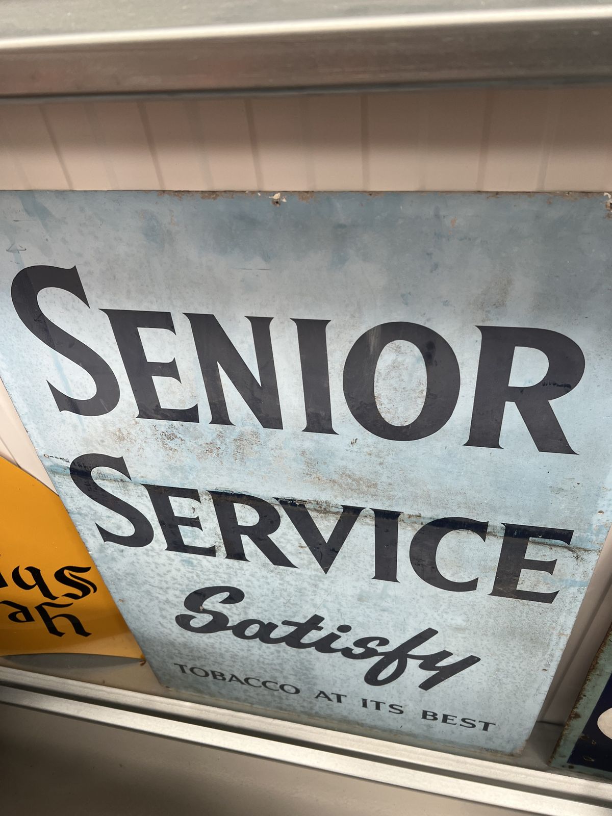 Aluminium Vintage Tobacco Sign photo furniture