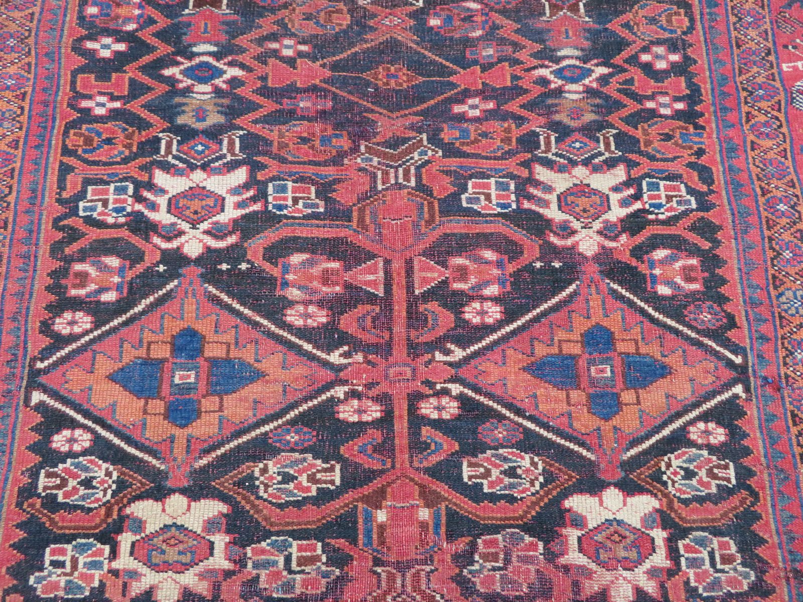 Rare Antique Bakhtiari Tribal Village Carpet. 300cm X 169cm. photo 1495.0