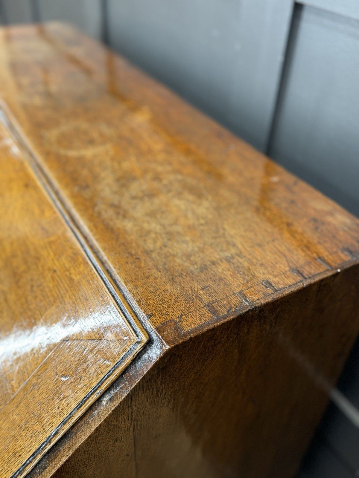 Georgian Oak Bureau Desk / Writing Desk / Sideboard Chest Of Drawers photo Furniture
