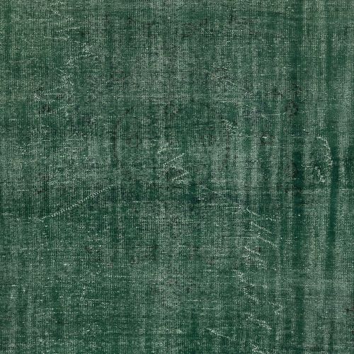 7.6x11.5 Ft Contemporary Handmade Turkish Area Rug In Solid Dark Green Color photo 788.0