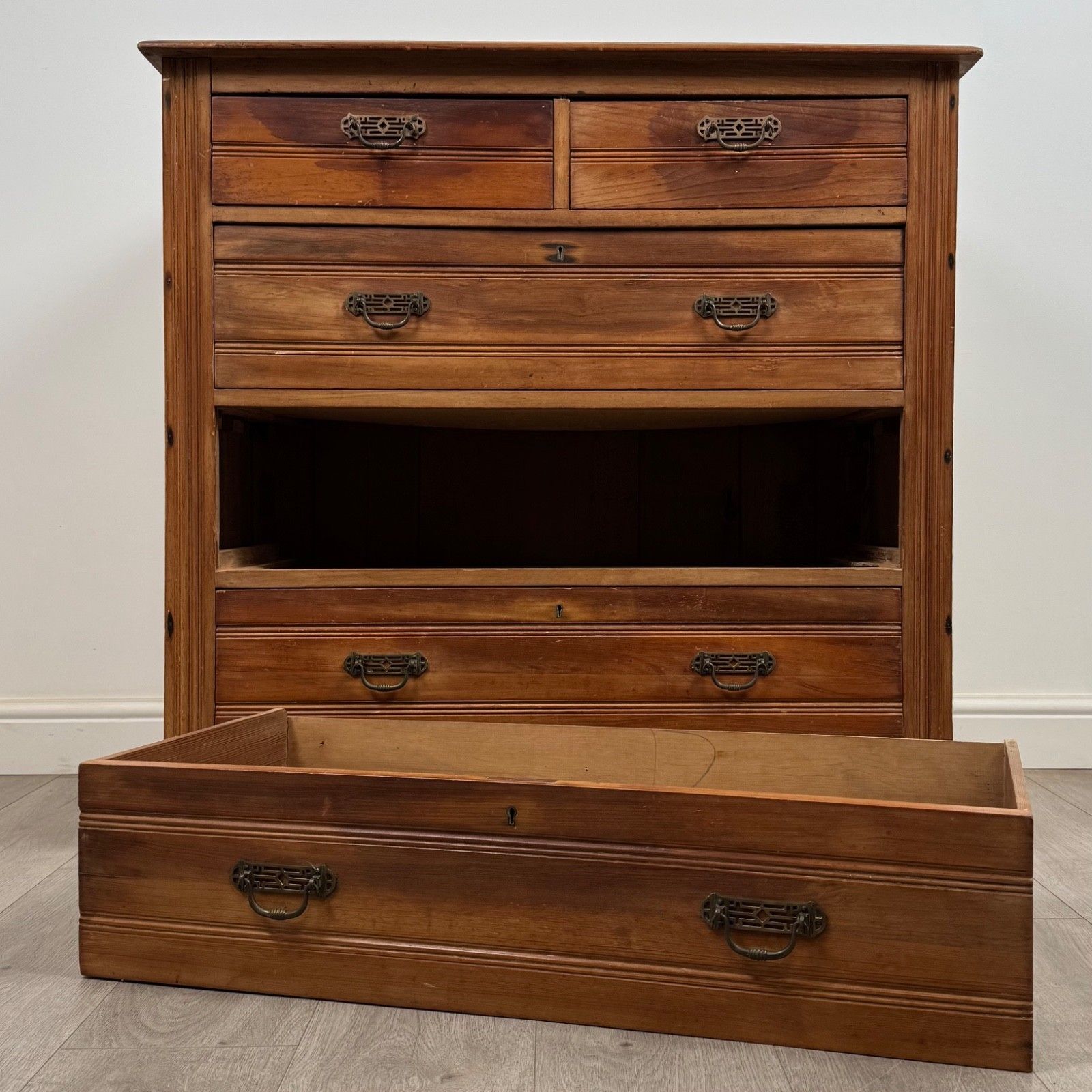 photo for sale Antique 20th Century Rustic Satinwood Chest Of Drawers