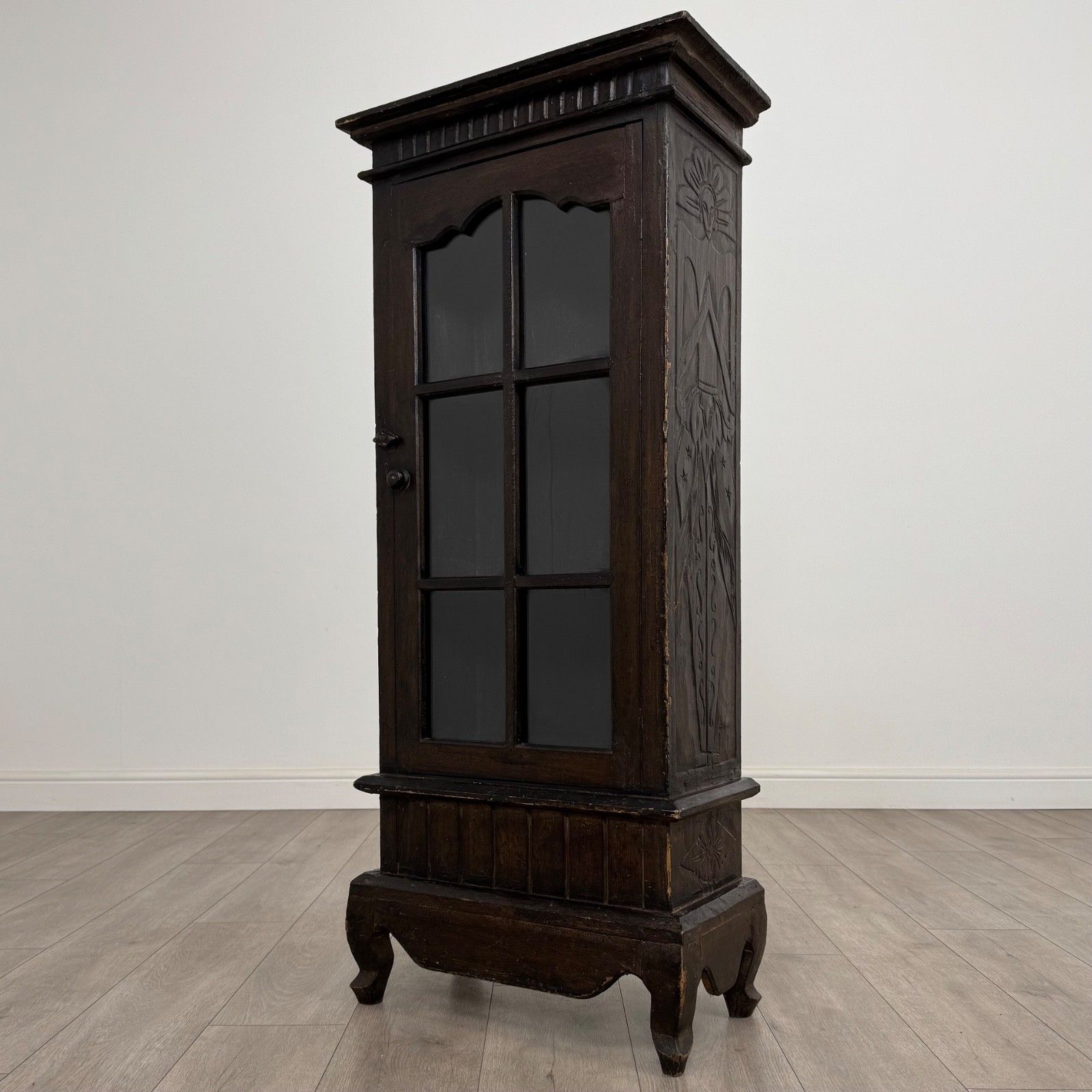Antique 19th Century Unique Display Cabinet In Oak photo for sale