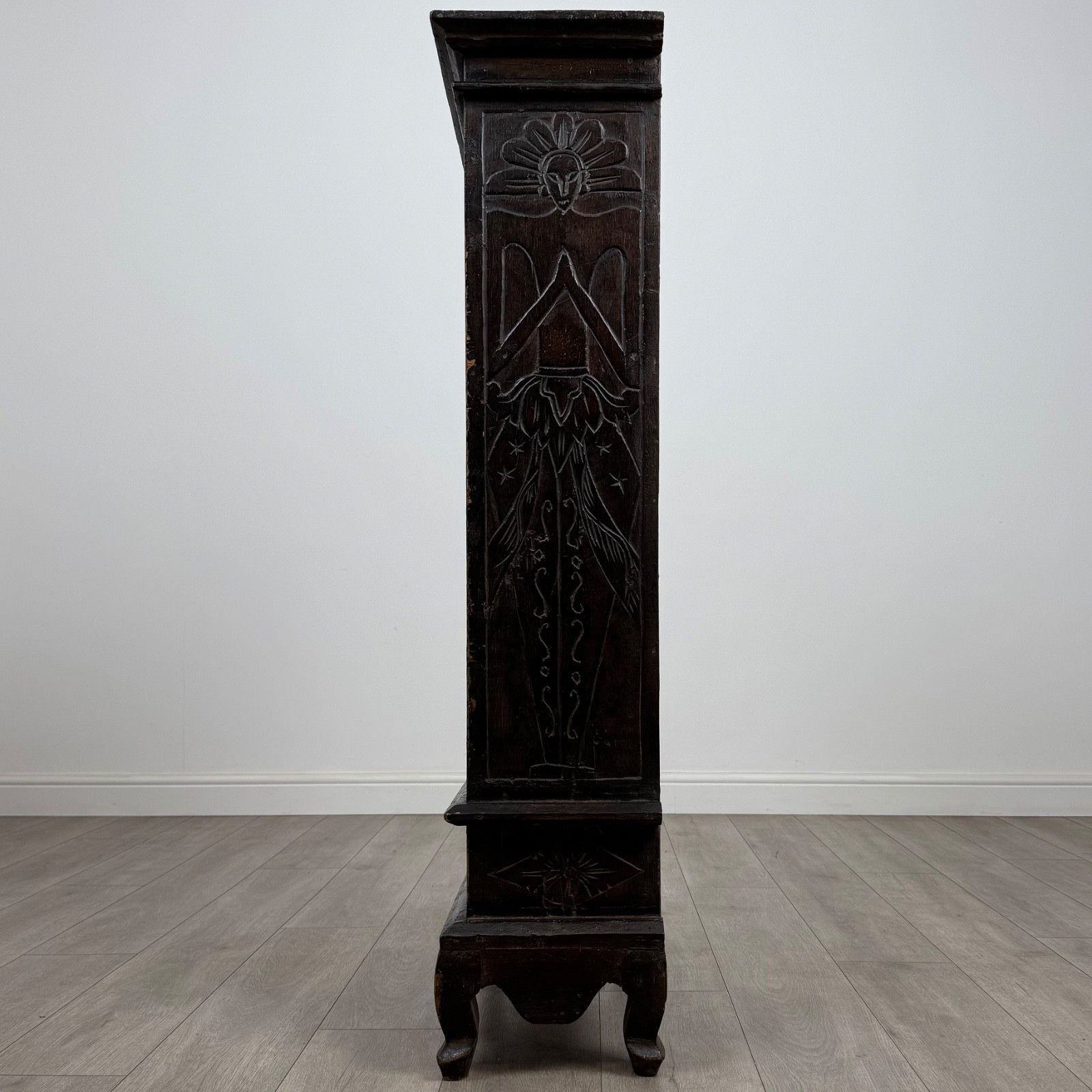 Antique 19th Century Unique Display Cabinet In Oak photo Furniture