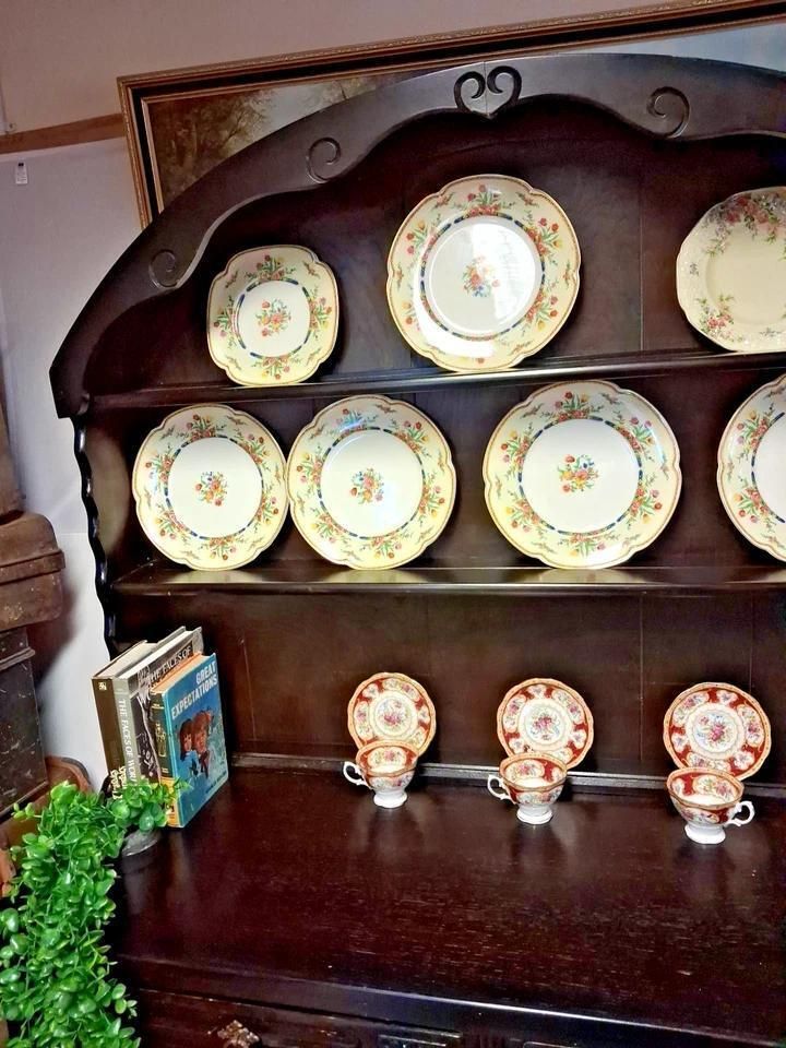 Vintage Dutch Dresser Display Kitchen Dresser Bookcase With Lots Of Storage photo furniture