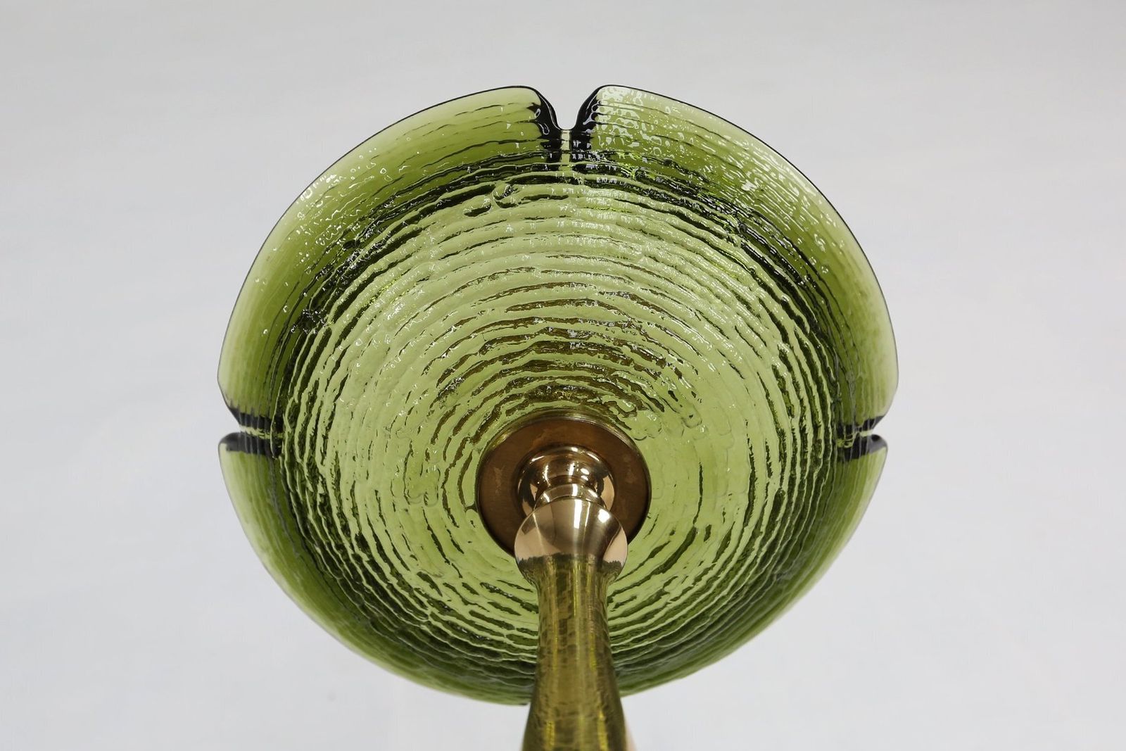 Sculptural Green Glass And Metal Ashtray With Fish And Eagle Motifs, Belgium, 1970s photo buy