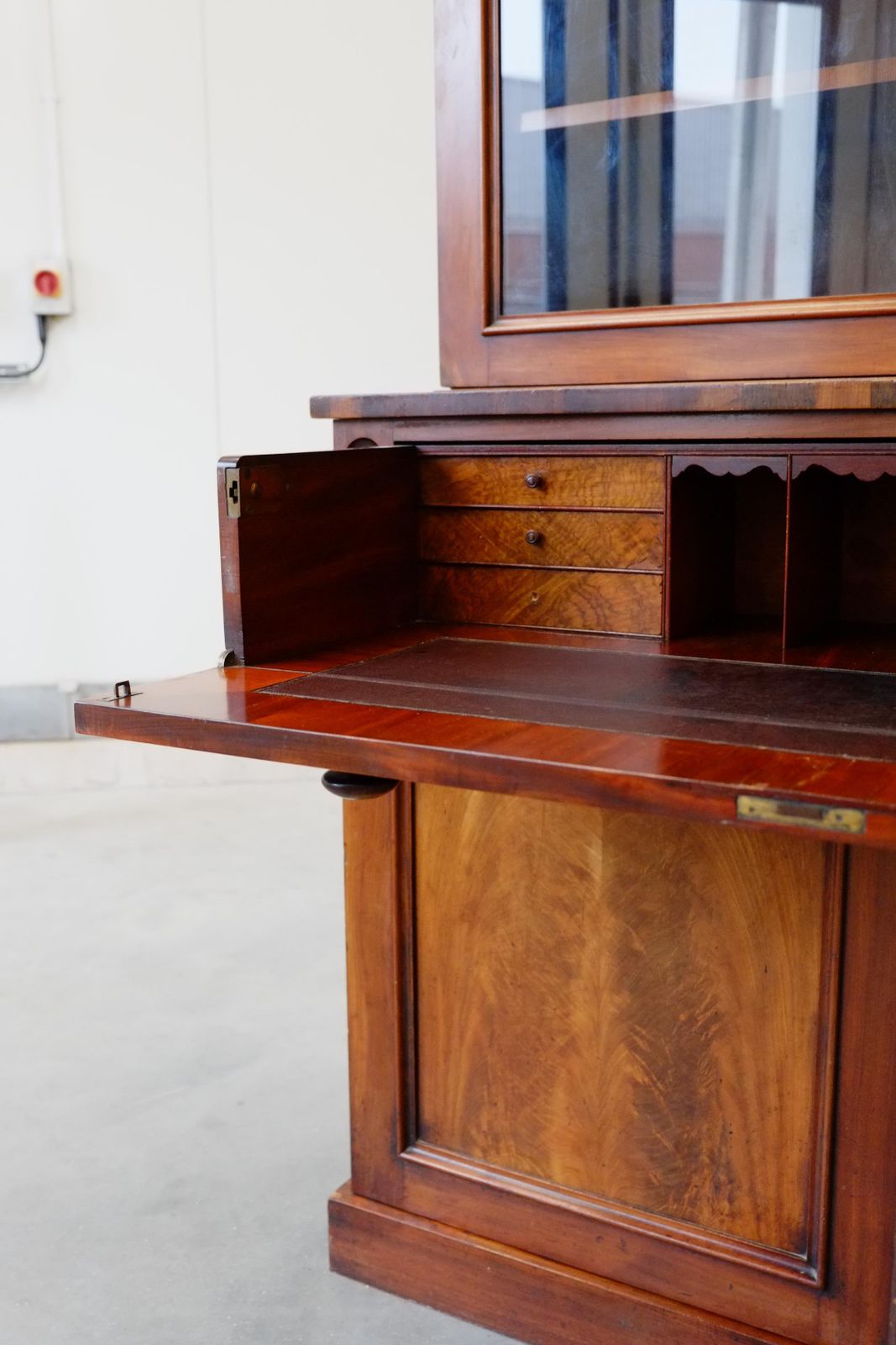 English Antique Georgian Glazed Library Bookcase   Secretaire photo buy