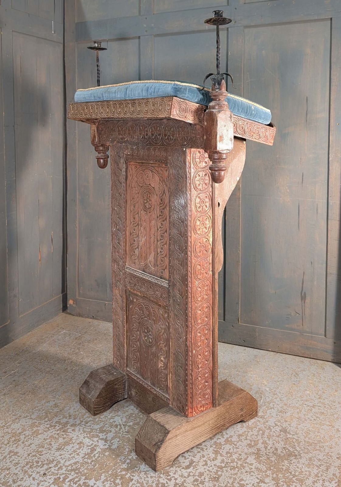 Medieval Style Antique Church Lectern Ambo From St Mary The Virgin Henham photo for sale