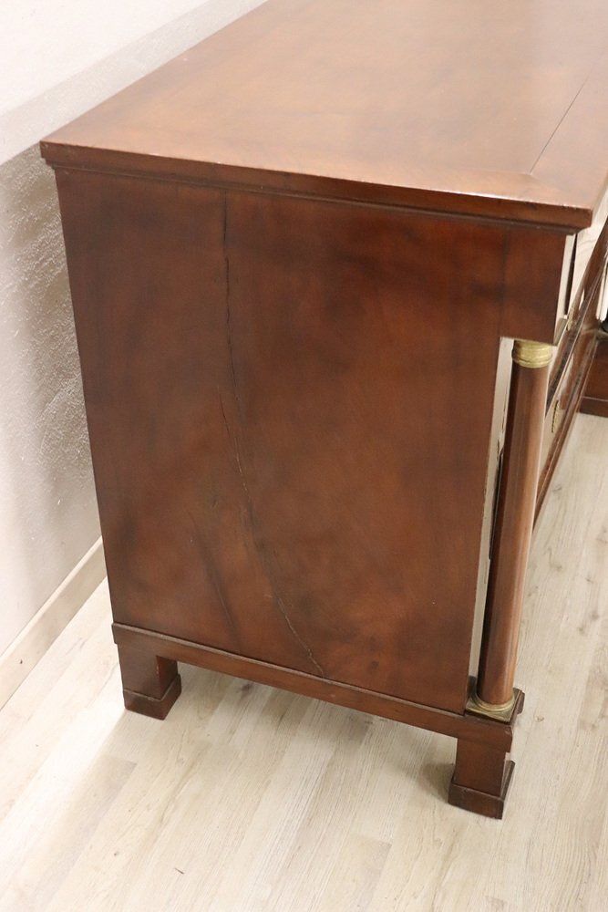 Antique Early 19th Century Walnut Chest Of Drawers photo vintage
