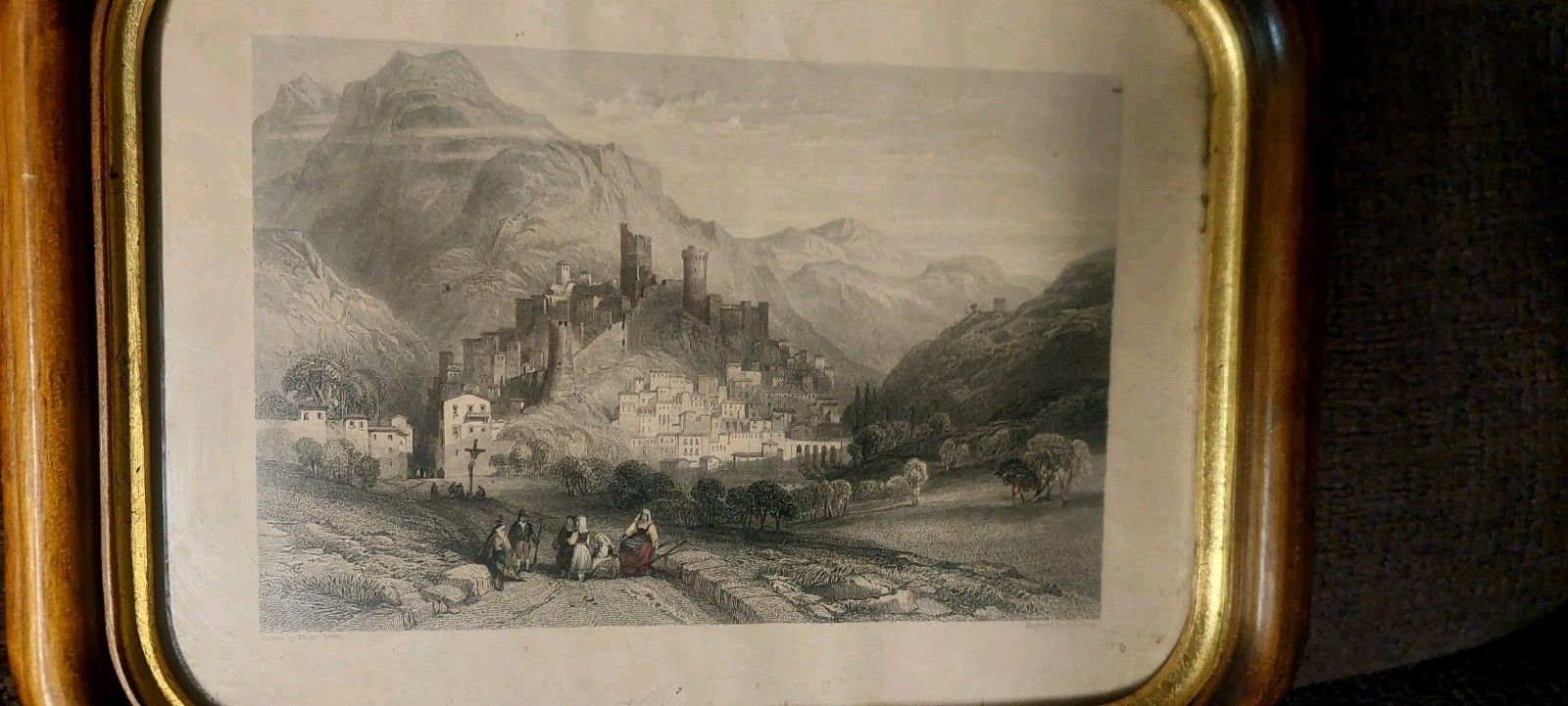 149.0 Thomas Abiel Prior 1809 1886 Lot Three Gold Wood Frame Engravings photo