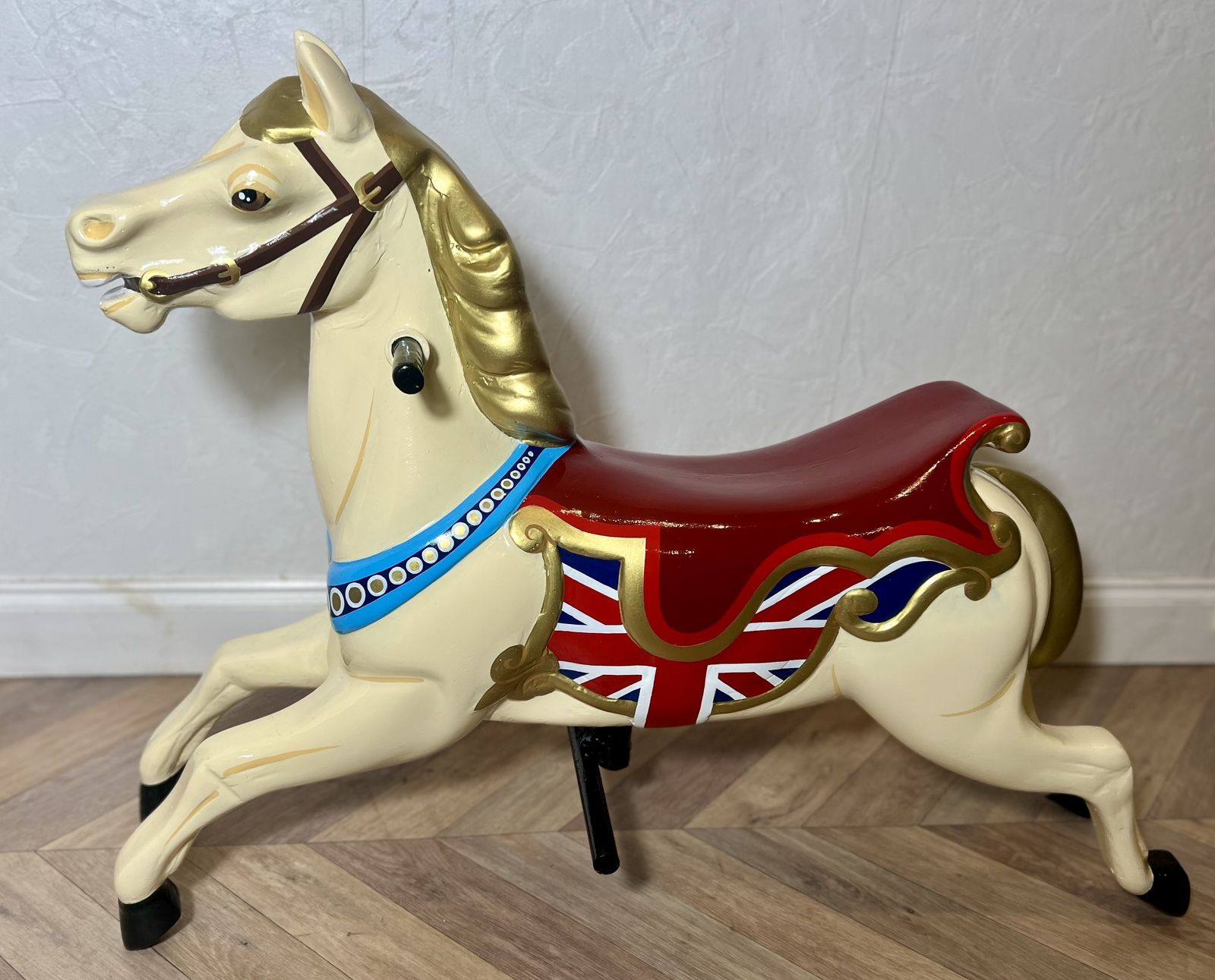 Rare Large Fairground Carousel Jumper Horse – Floor Standing Statement Piece photo for sale