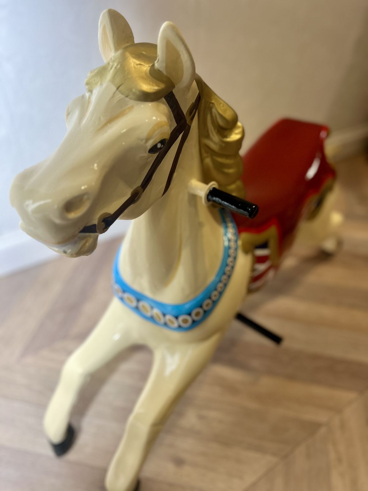 Rare Large Fairground Carousel Jumper Horse – Floor Standing Statement Piece photo vintage