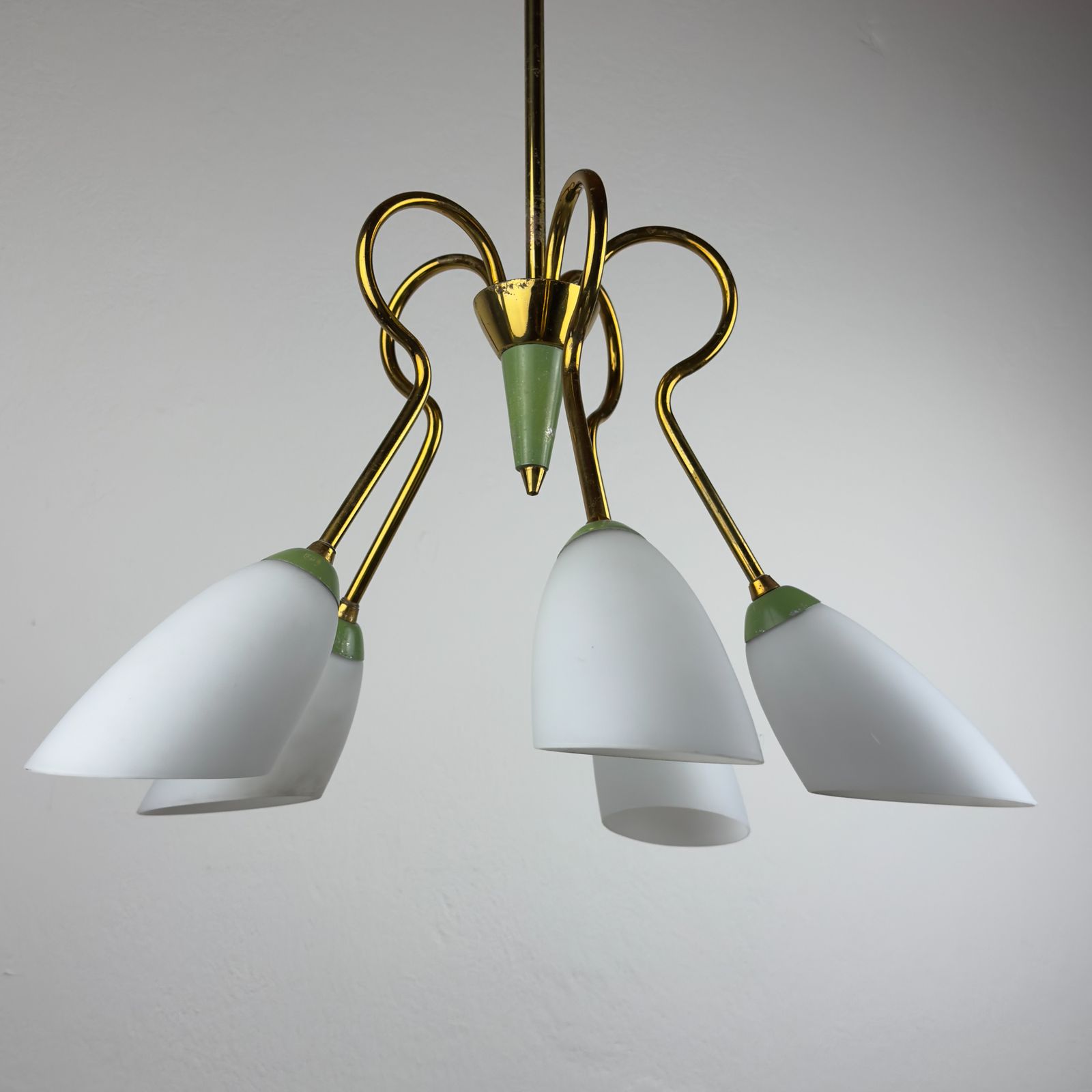 Vintage Stilnovo Chandelier, Italy 1940 50s photo vinterior