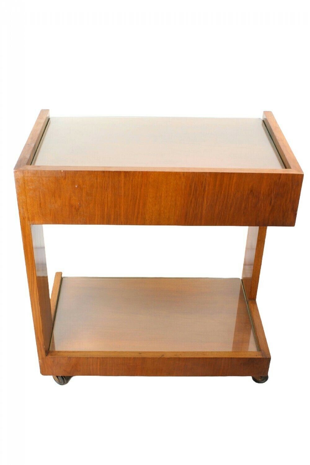 Art Deco Walnut Two Tier Trolley photo Furniture