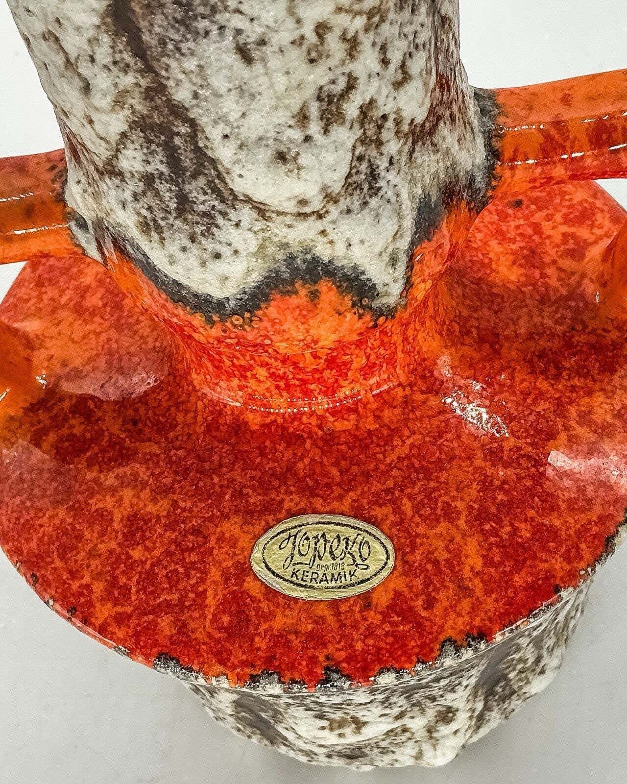 Jopeko Keramik 70s Fat Lava German Pottery Vase 431 24cm Mcm photo furniture