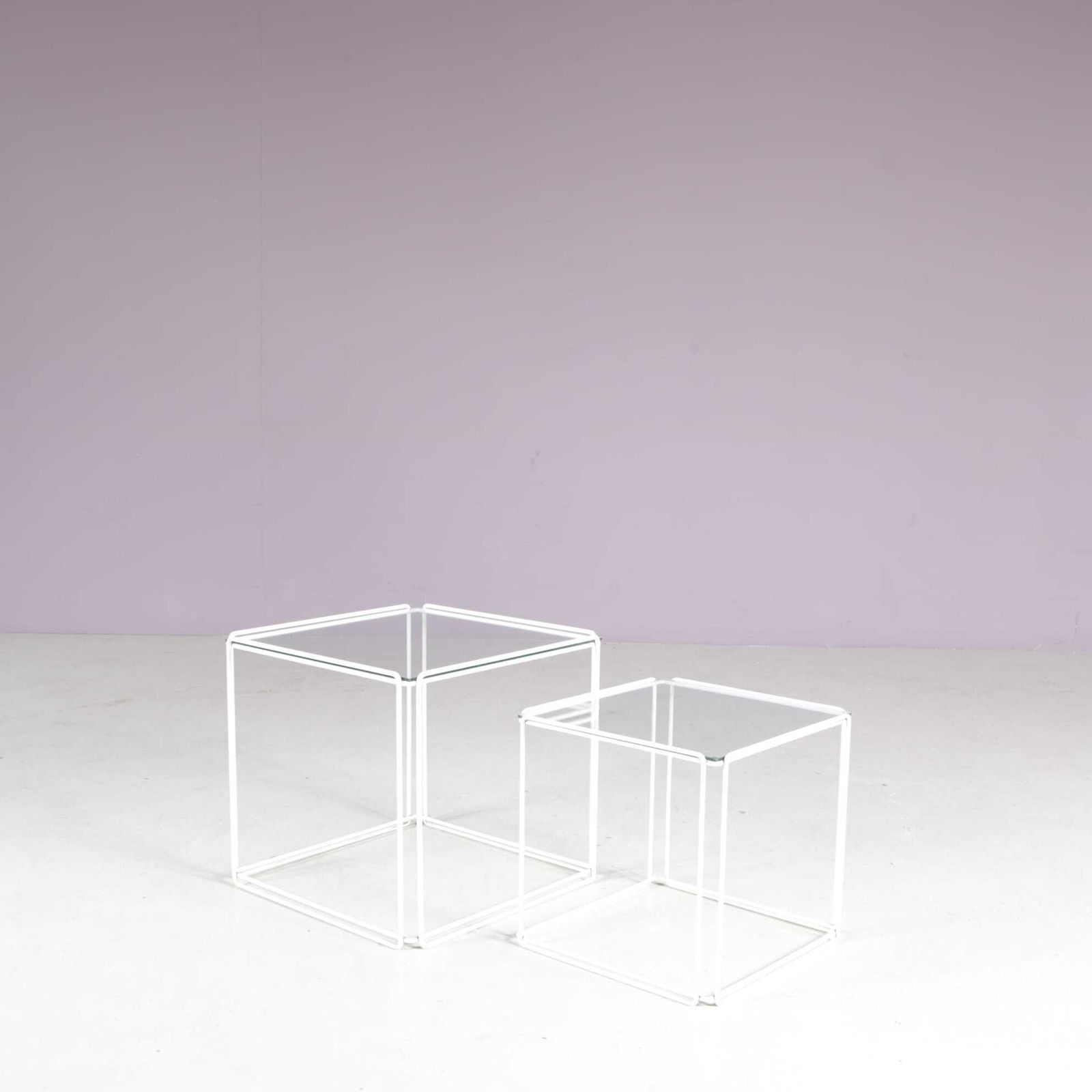1960s Pair Of “Isocele” Side Tables By Max Sauze, France photo vintage