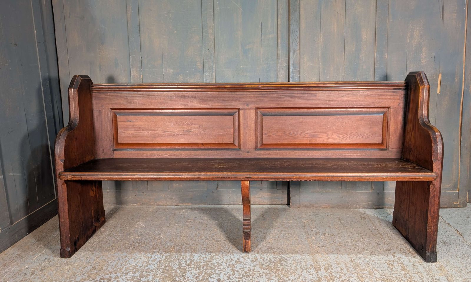 Pitch Pine Classic Antique 1896 Pews Benches From All Souls Twickenham photo vinterior