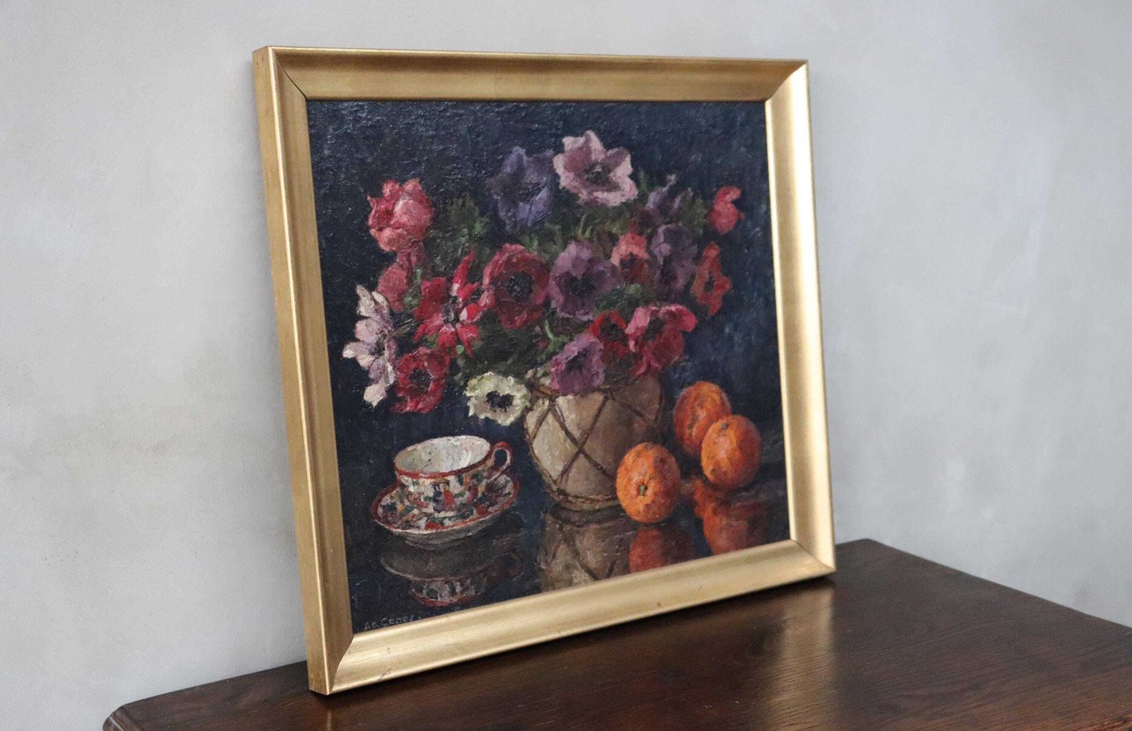 Flower Kitchen Still Life , Belgian School 20th Century (St.279) photo for sale
