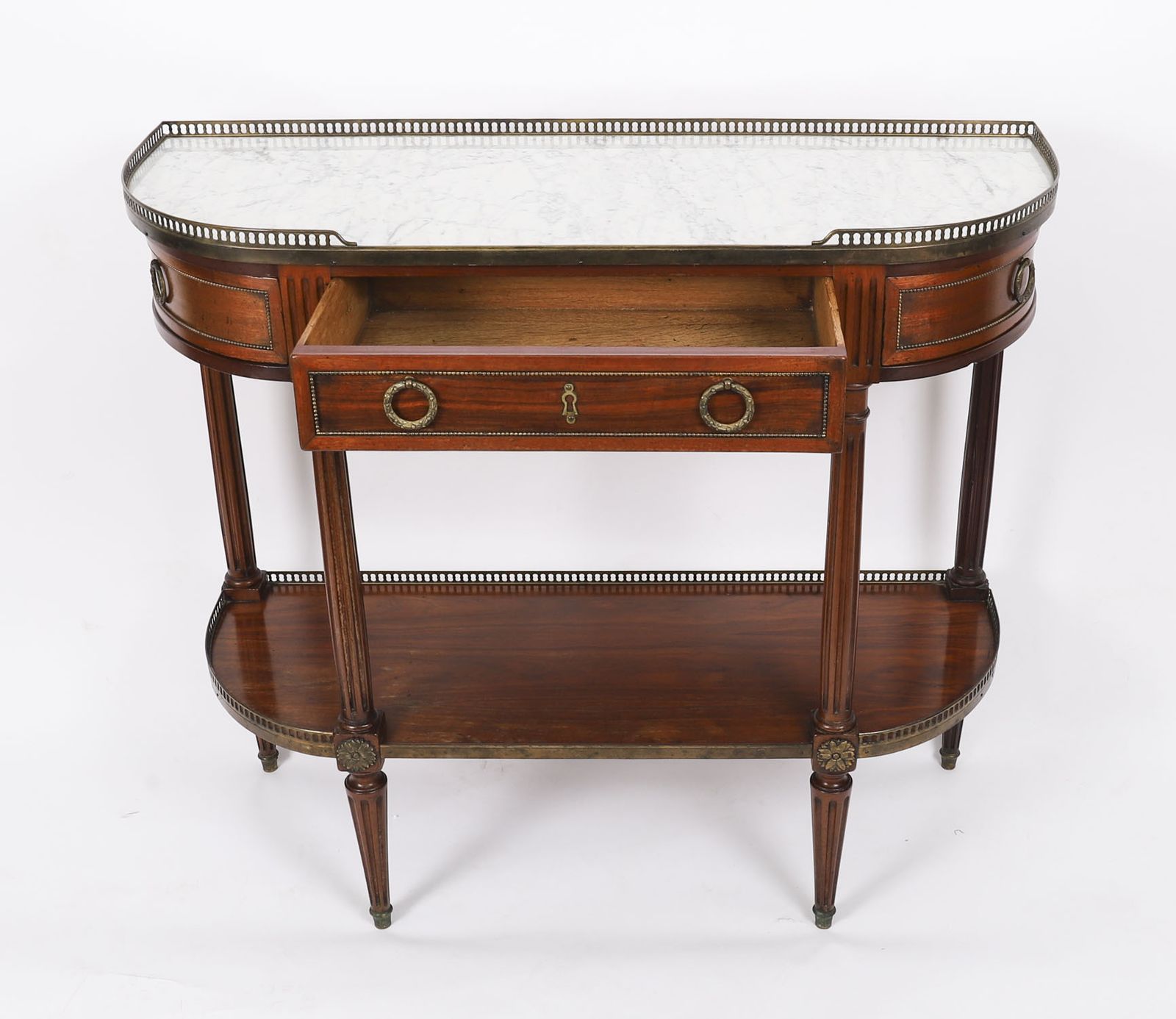 Antique French Directoire Mahogany Console C1840 19th Century photo for sale