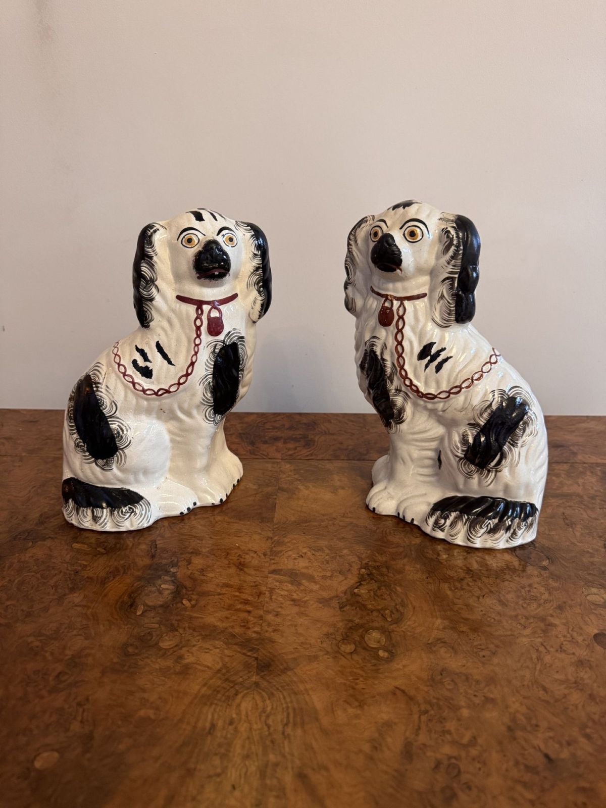 Lovely Pair Of Antique Staffordshire Dogs photo for sale