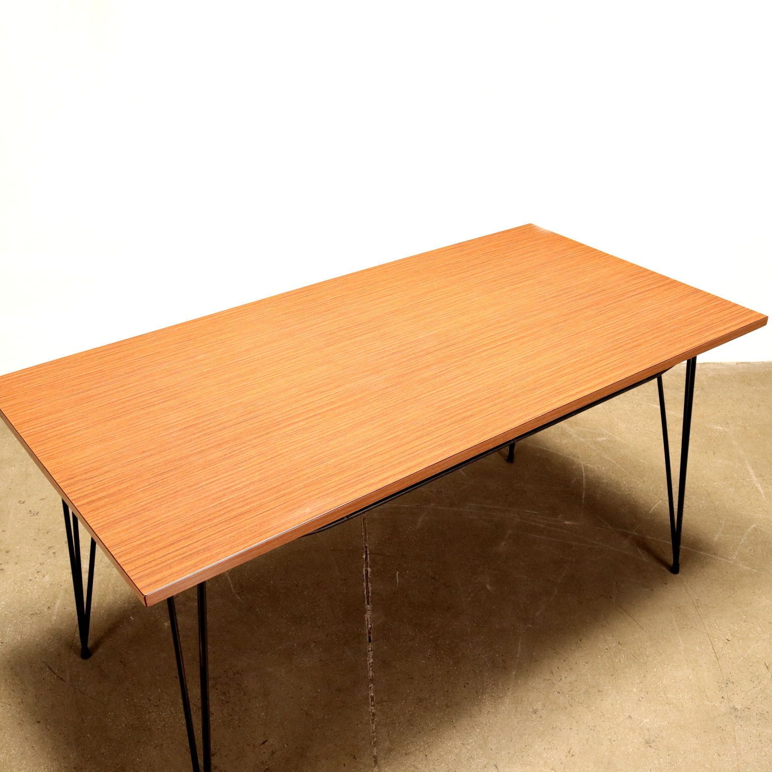 Vintage Table Laminate Metal Wood Italy 1960s photo buy