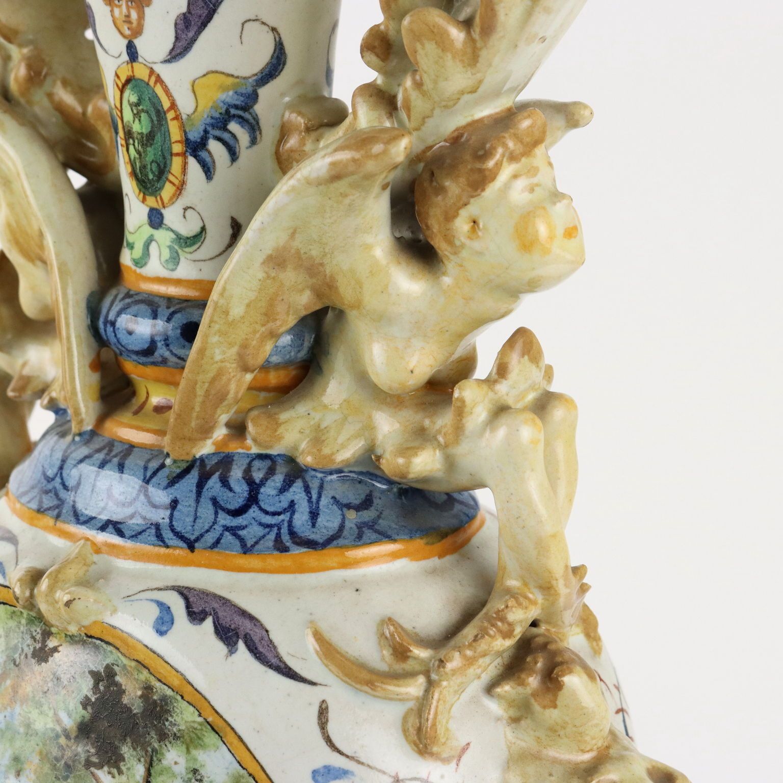 photo furniture Antique Amphorae Majolica Grotesque Motifs XIX Century