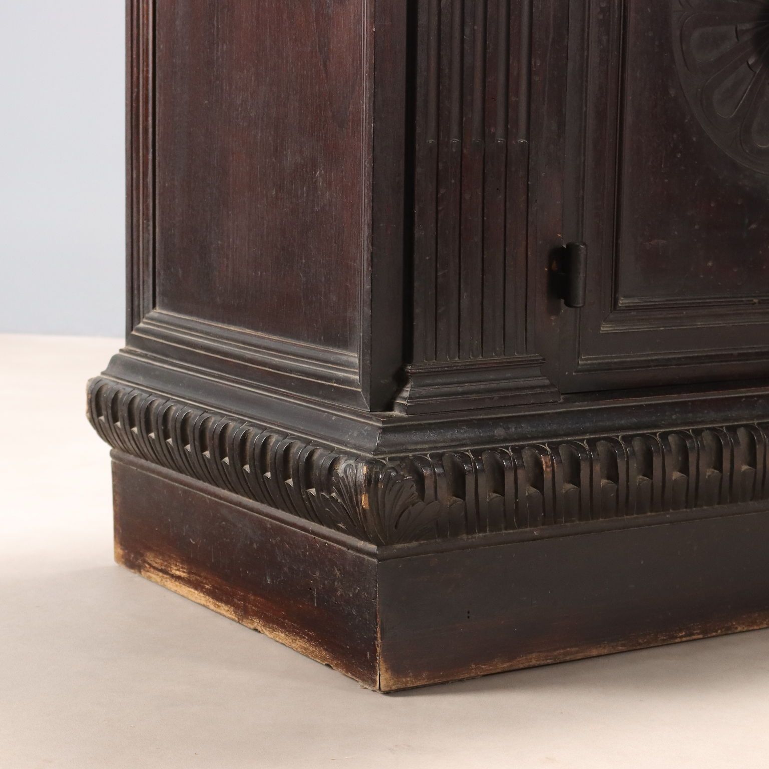Cupboard Neo Renaissance Style Walnut Italy XIX Century photo vintage
