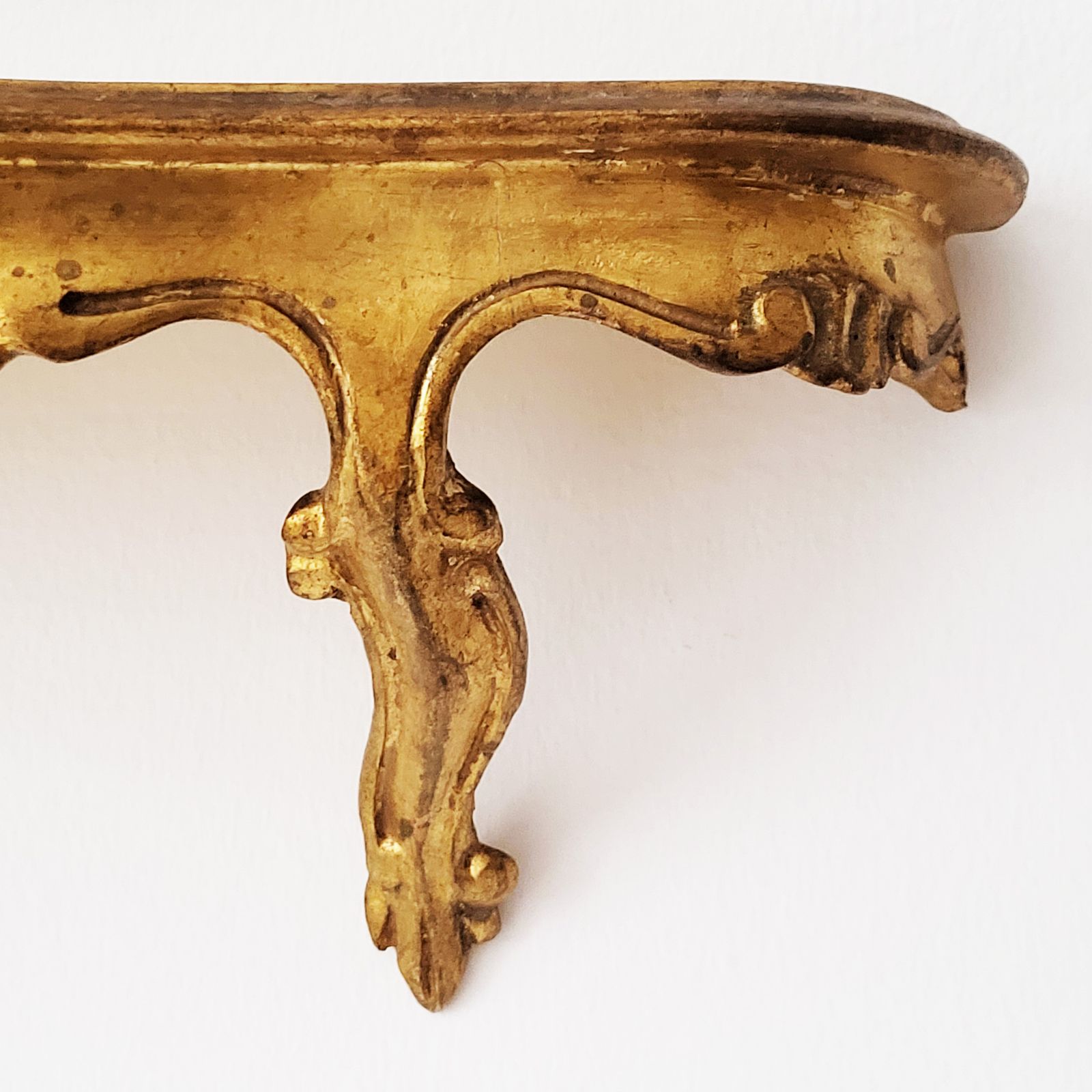 Mid Century Florentine Giltwood Wall Console, 1950s photo vintage