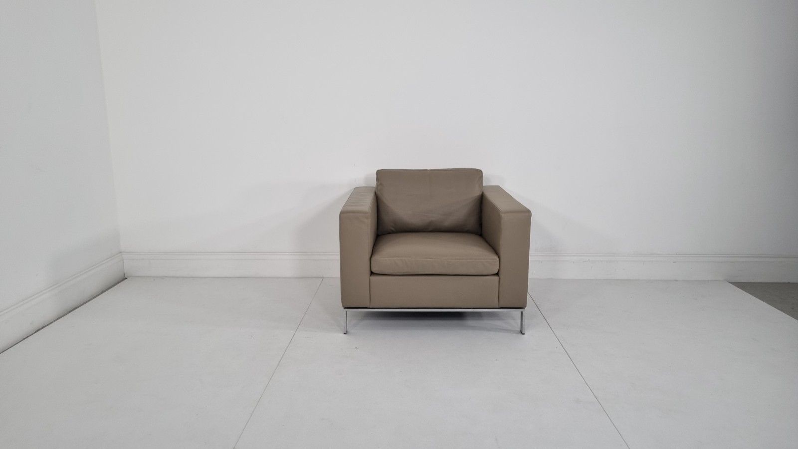 1320.0 Walter Knoll 503 Armchair In Bamboo Leather Excellent Condition #1 photo