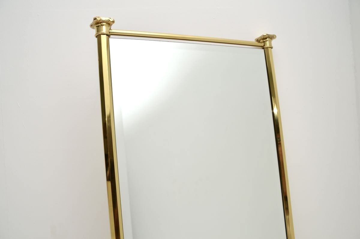 French Vintage Brass Mirror, 1970s photo vinterior