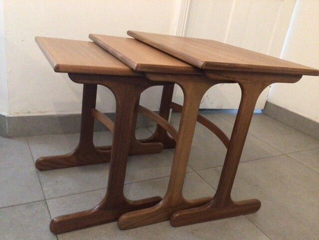 Vintage Mid Century Classic G Plan Fresco Teak Nest Of Tables photo furniture