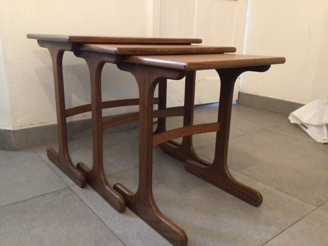 Vintage Mid Century Classic G Plan Fresco Teak Nest Of Tables photo Furniture