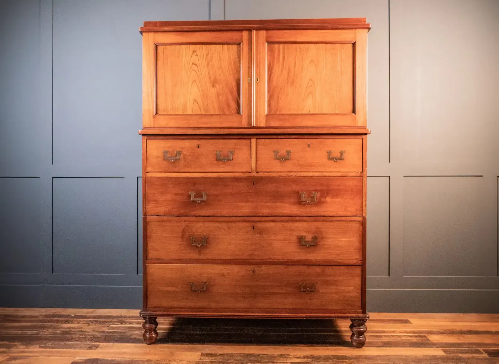 Linen Press Campaign Chest, 1800s