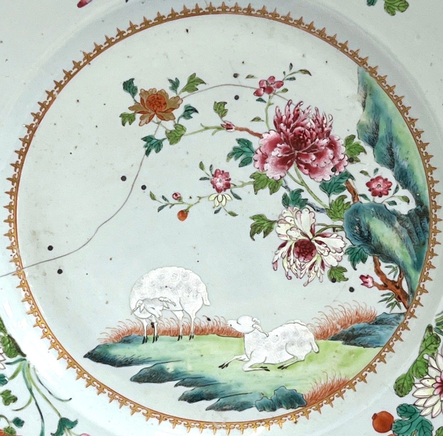 Huge! 18thc Chinese Export Qianlong Period Famille Rose Porcelain Charger Plate photo furniture