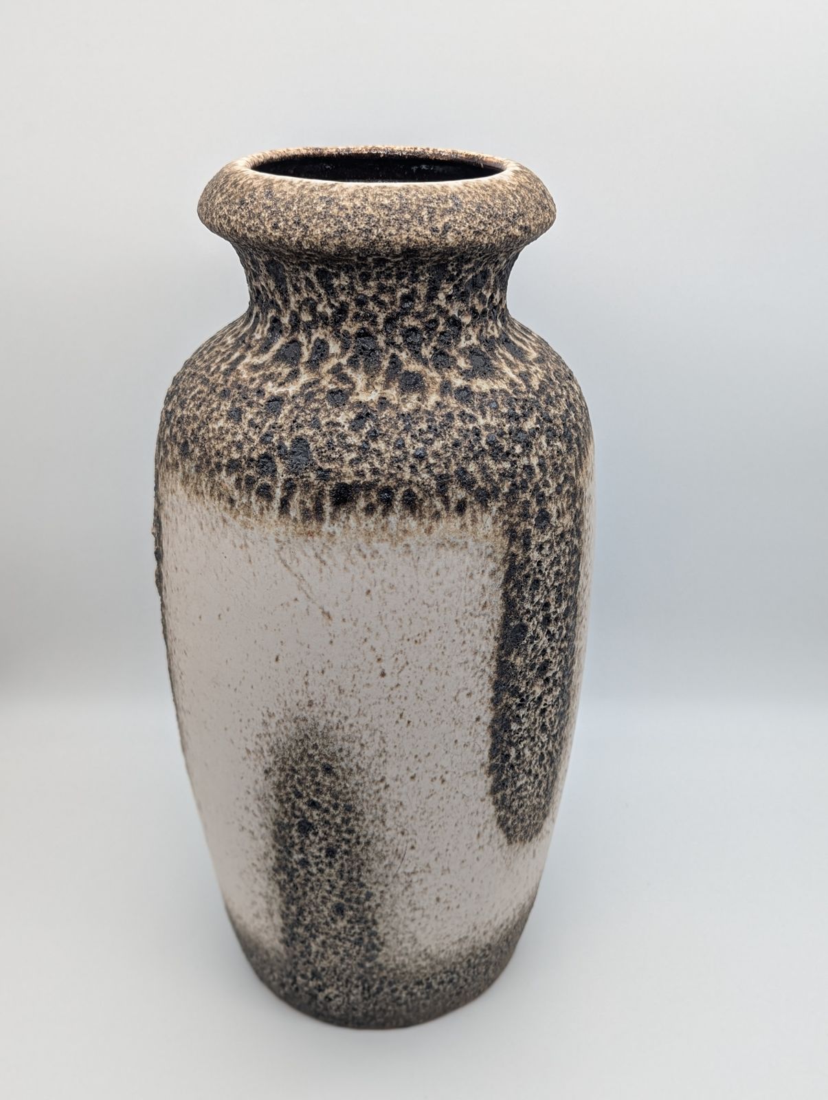 Large Lava Glaze Vase By Scheurich | Vintage Mid Century Studio Pottery (38cm) photo for sale