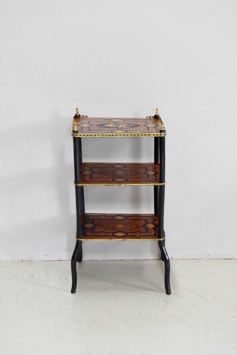 Furniture Cute Little Inlaid Serving Napoleon III photo