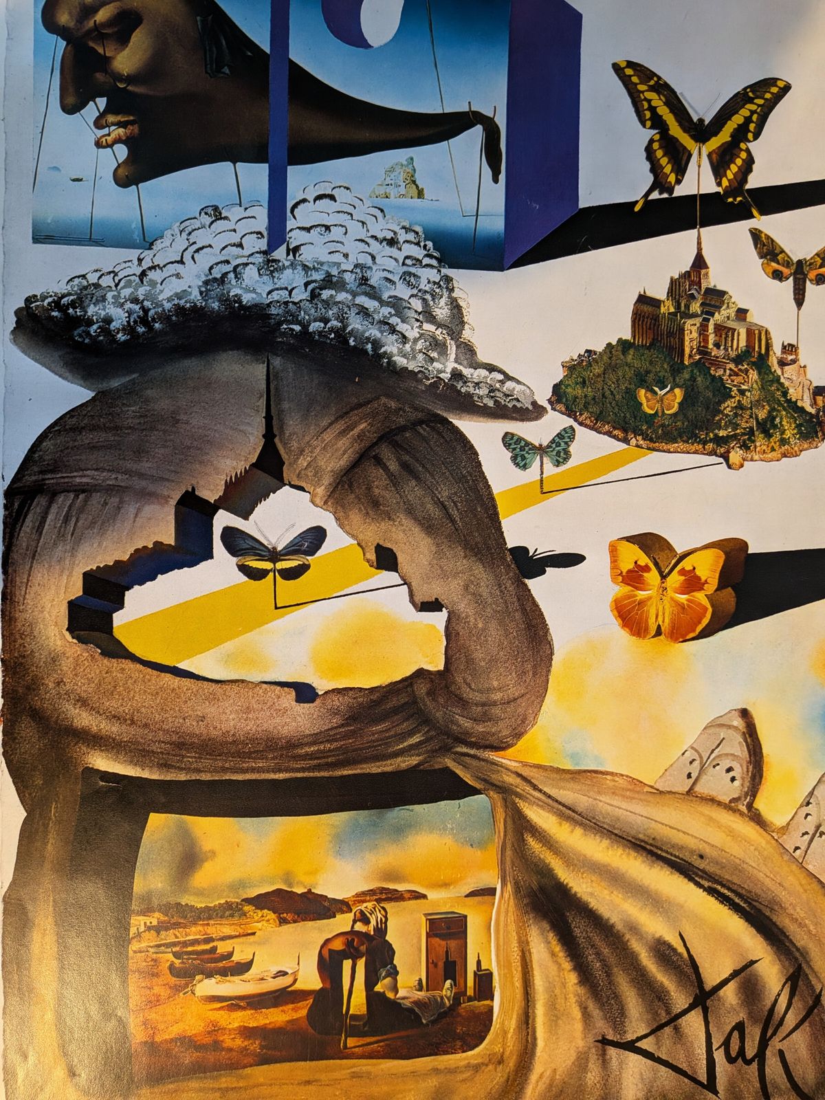Salvador Dali French Railways Tourism Poster Genuine 1969 Poster photo 225.0
