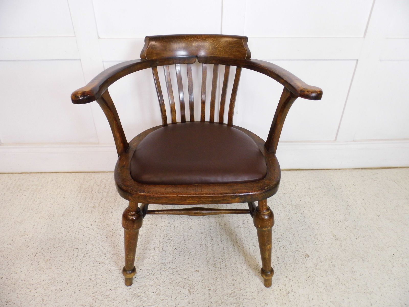 Vintage Ex Raf Oak Captains Desk Armchair By R H Mines Grv High Wycombe photo furniture