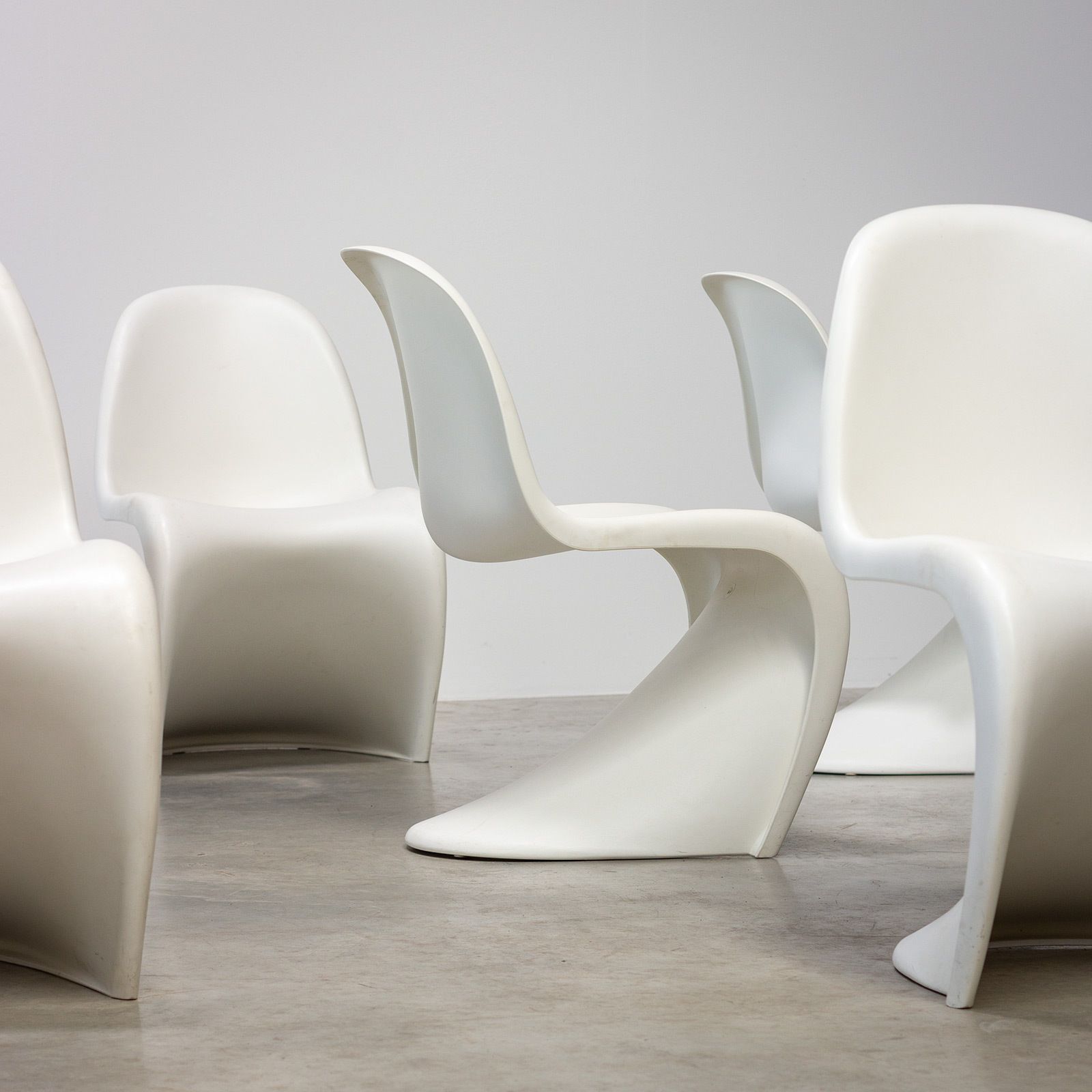 Verner Panton Set Of 8 Panton Dining Chairs Vitra