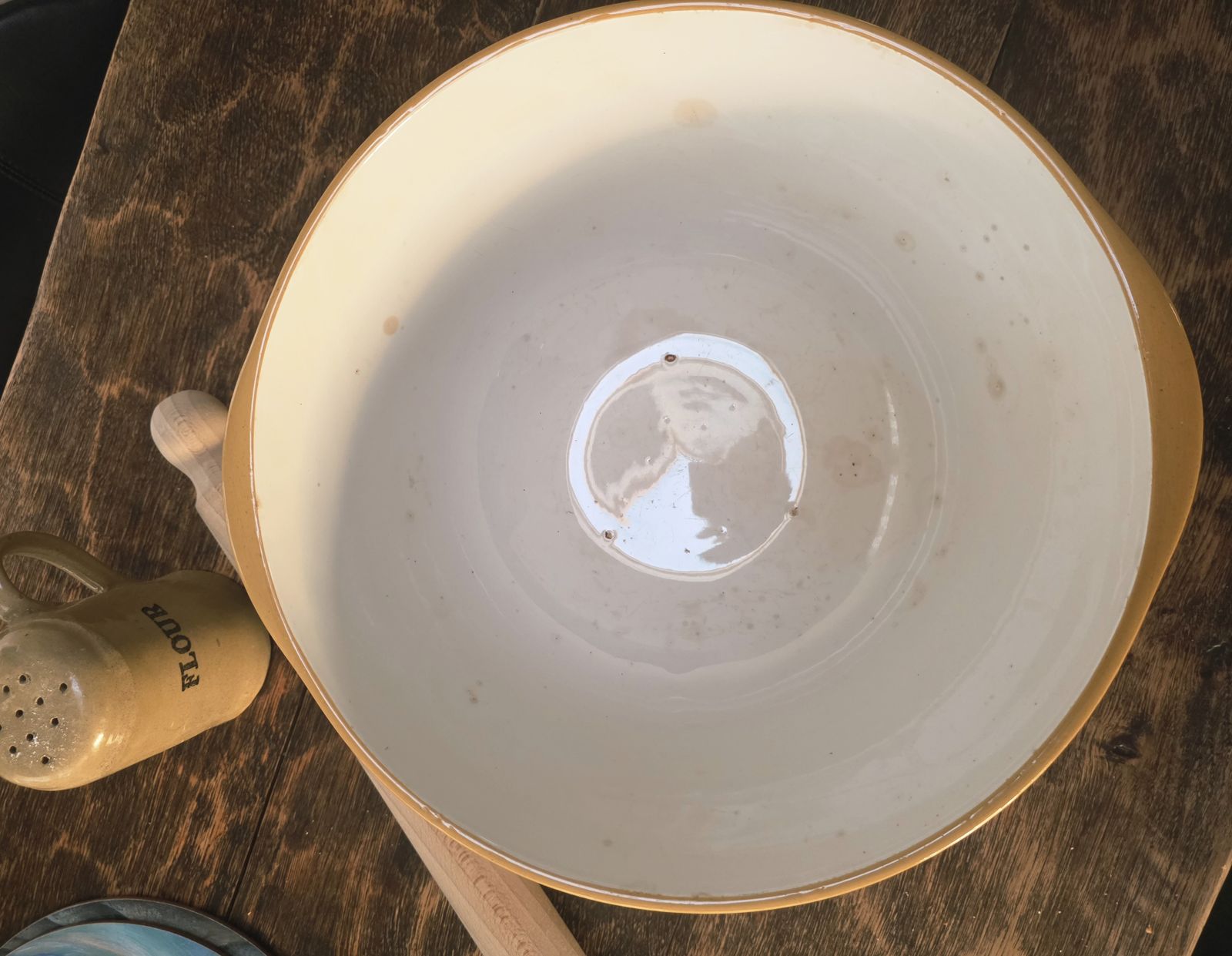 Large And Iconic, Antique Farmhouse Mixing Bowl 'The Gripstand' By Tg Green, England photo buy
