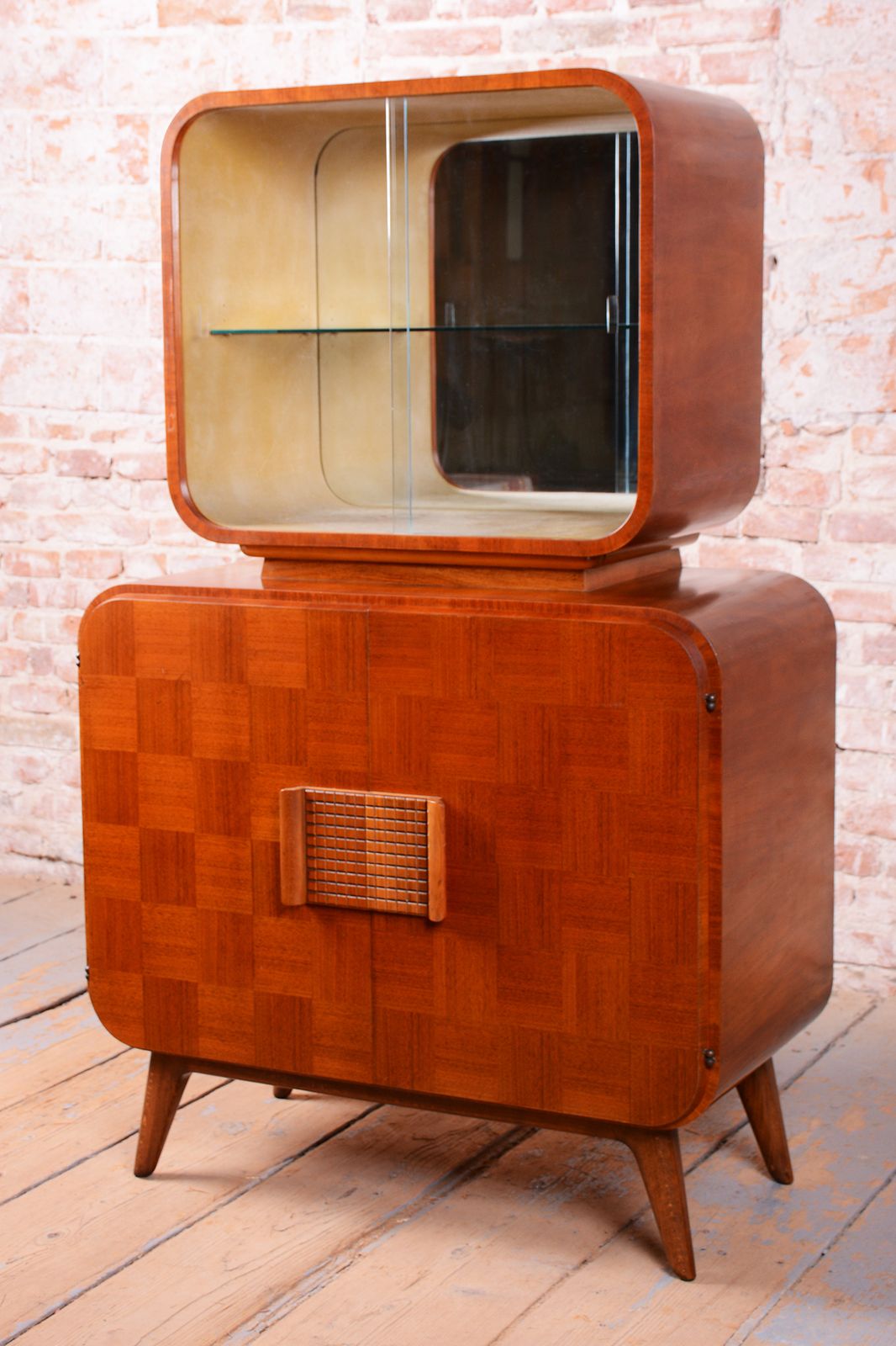 Restored Art Deco Sideboard, By J. Halabala For Up Zavody, Walnut, Czech, 1940s photo for sale