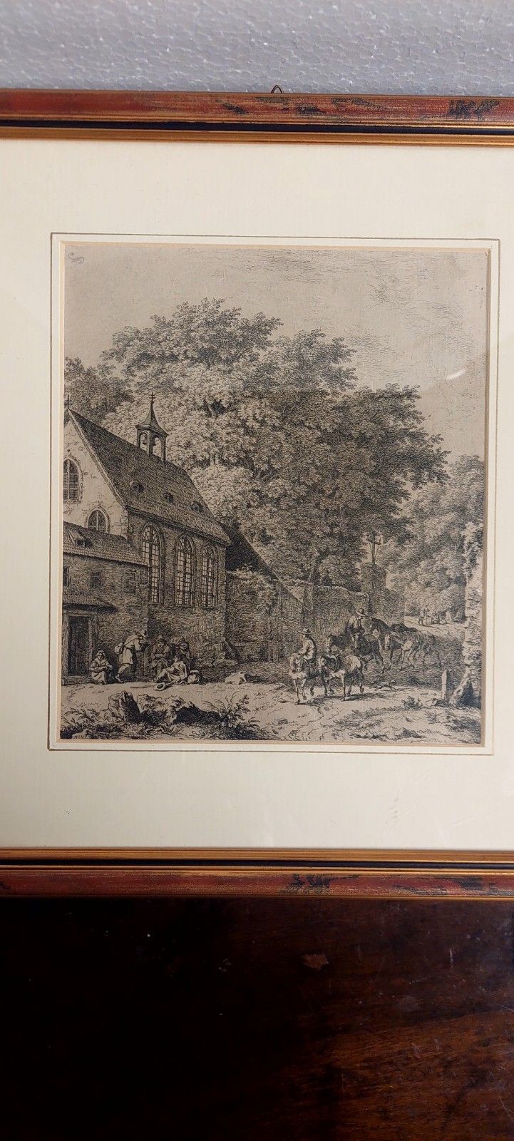 photo vinterior Kobell Frrdinand Von Chapel In The Forest Etching Mid 18th Century