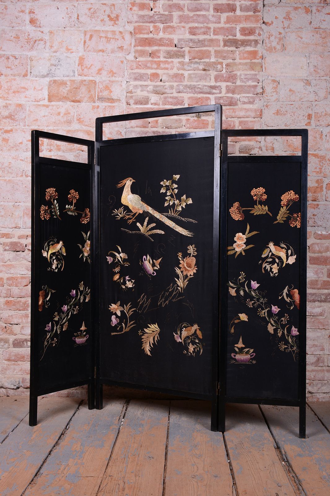 Restored Art Deco Folding Screen, Oak, Revived Polish, France, 1920s photo furniture