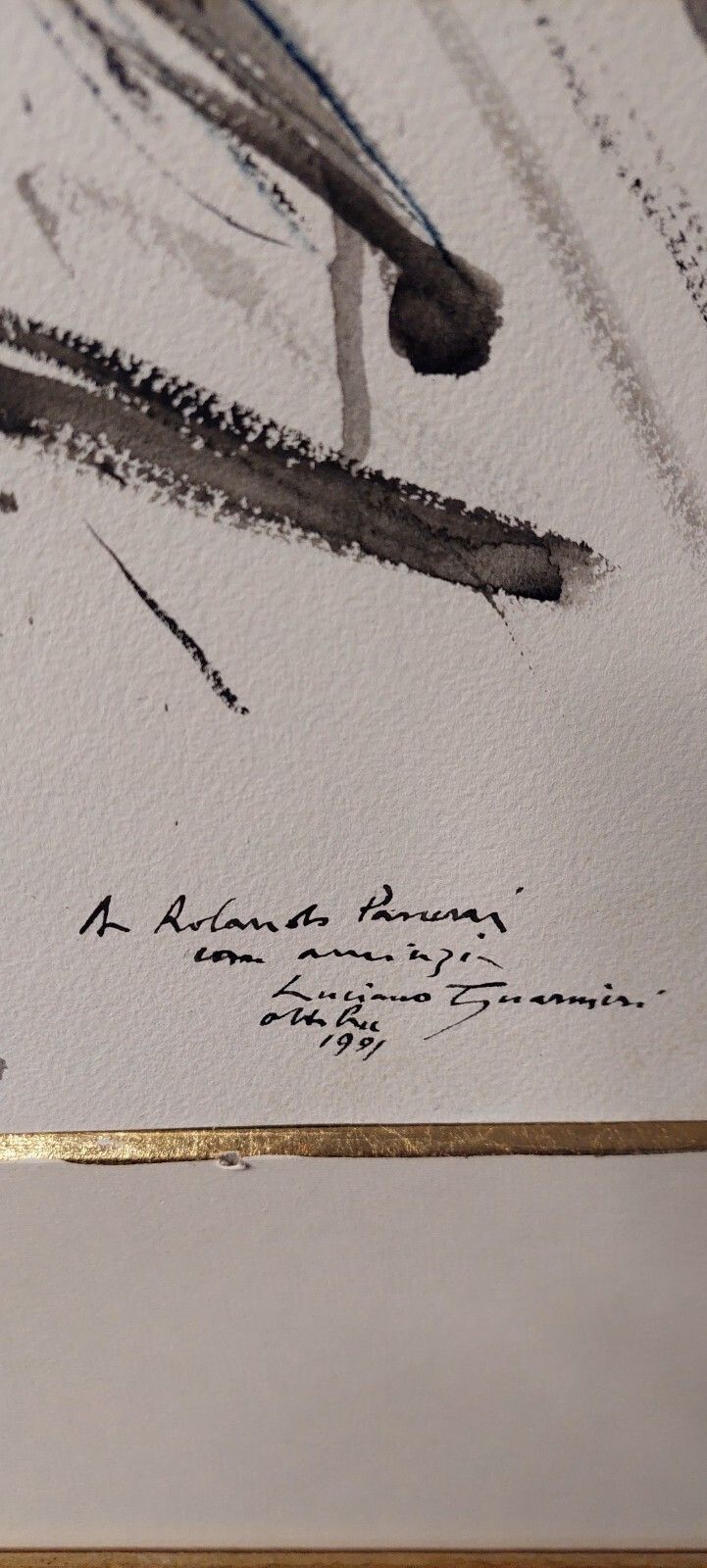 Luciano Guarnieri Painting Portrait To The Baritone Rolando Panerai 1991 photo vintage