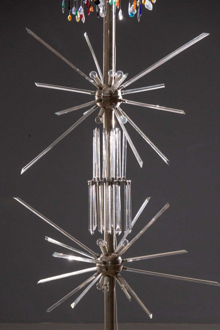 photo for sale Vloerlamp Van René Roubíček, Nový Bor, Glas En Metaal, Jaren 1960
