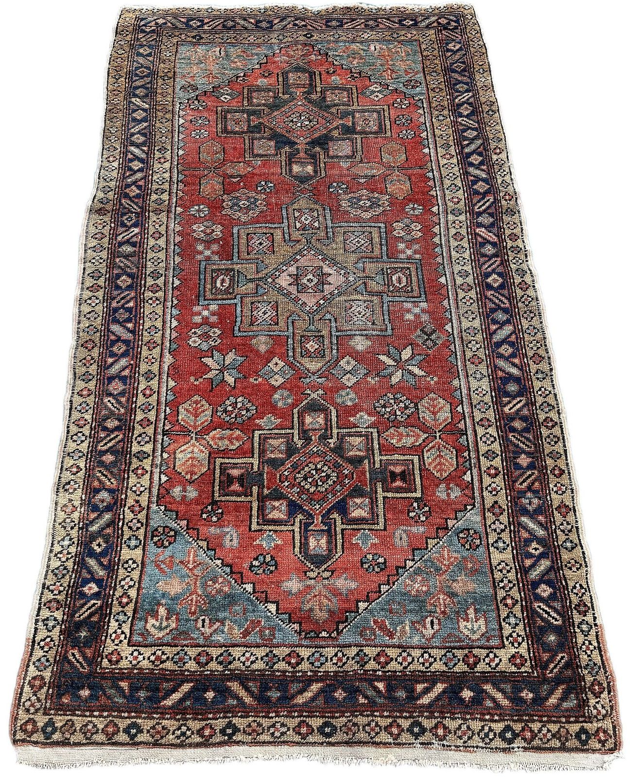 Antique Heriz Rug 1.86m X 1.02m photo furniture